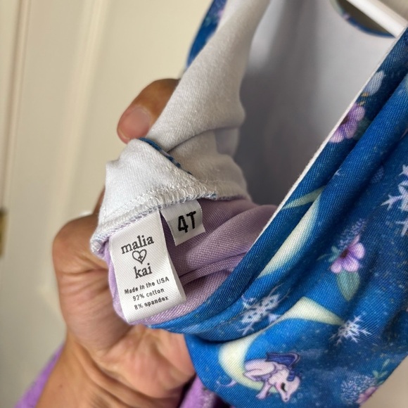 Malia And Kai Dragons Blue Purple Velour Tank Twirl Dress Size 4 NWT - Picture 5 of 5